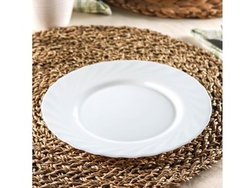 Тарелка десертная 15,5 см мелкая белая, набор из 6 шт. Trianon LUMINARC