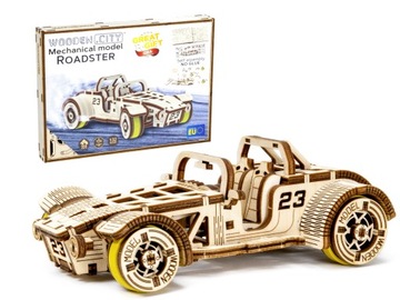 Puzzle 3D Drewniany Model Roadster - Wooden.City