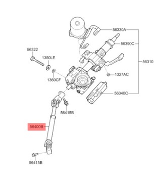 VAČKA KŘIŽÁK SLOUPCE ŘÍDÍCÍ HYUNDAI I40 56400-3Z100 564003Z100 OE