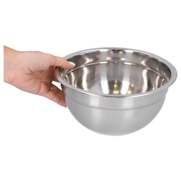 МЕТАЛЛИЧЕСКАЯ стальная кухонная миска, идеальна для замешивания и взбивания теста.
