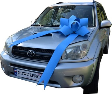 Уникальный синий бант размера XXL для автомобиля