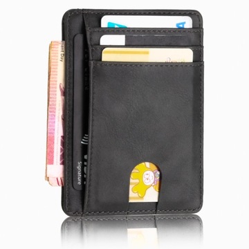 Portfel RFID Slim cienki etui na karty dokumenty