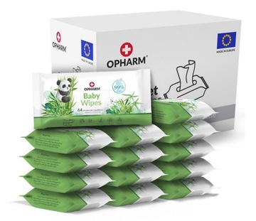 Chusteczki nawilżone AQUA 99% wodne OPHARM 896 szt