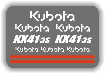 NAKLEJKI koparka minikoparka KUBOTA KX41-3s