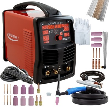 Spawarka inwertorowa WELDMAN TIG 210 HF AC DC