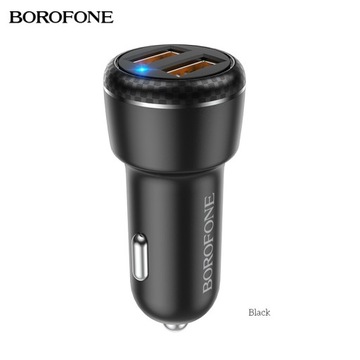 BZ17 Автомобильное зарядное устройство 2USB QC3.0 3А 18Вт LED