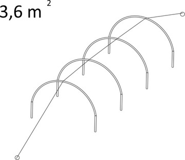 Мини-туннель для фольги 3x1,2 м, перфорированная фольга