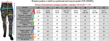 Spodnie Bojówki MORO ROZCIĄGLIWE SZARE Dostępne Różne Rozmiary Wejdź P&B 34