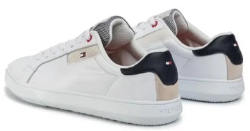 Trampki skórzane TOMMY HILFIGER buty sportowe sneakersy białe r. 40 26 cm