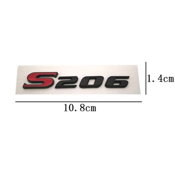 ČERNÁ S206 ZNAK ZNAKY NÁLEPKA NA KAROSERIE SUBARU 10.8*1.4CM