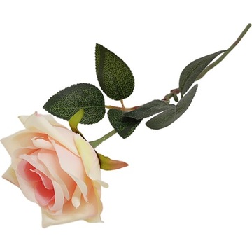 Одинарная искусственная роза 40см СВЕТЛО-РОЗОВАЯ