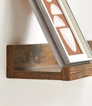 НАБОР НАСТЕННЫХ ПОЛОК ИЗ 3 ПРЕДМЕТОВ 38 x 10 см РУСТИЧЕСКИЙ КОРИЧНЕВЫЙ ЛОФТ