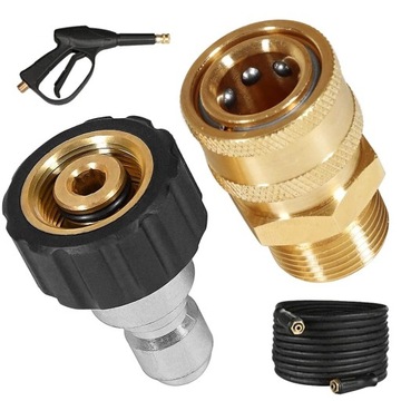 2* SZYBKOZŁĄCZE ADAPTER DO MYJKA CIŚNIENIOWA 5000PSI M22 14MM 3/8