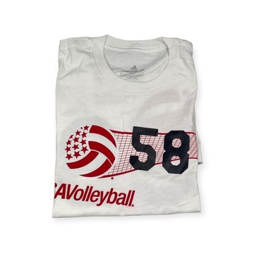 Мужская белая футболка ADIDAS VOLLEYBALL S 58