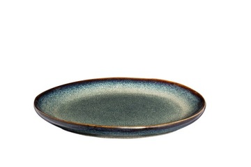 Talerz deserowy z kamionki SAPPHIRE odcienie zieleni 19-20 cm