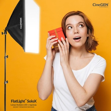 Lampa LED z pilotem softbox 50x70 żarówka 150W statyw
