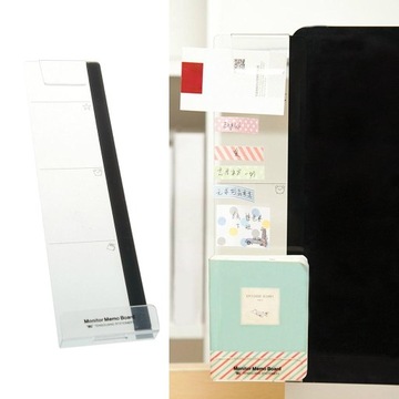 Przezroczysta tablica na notatki do monitora komputerowego, uchwyt na
