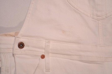 LEE ogrodniczki WHITE skinny BIB LOGGER _ M