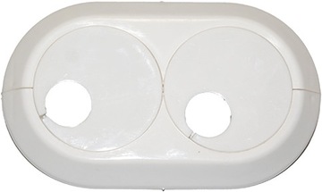 ROZETKA ROZETA DZIELONA PODWÓJNA FI 18 BIAŁA