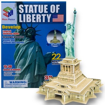 PUZZLE 3D PRZESTRZENNE STATUA WOLNOŚCI STANY 22EL