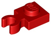 LEGO Płytka 1x1 z zaczepem 4085d - Czerwona/Red