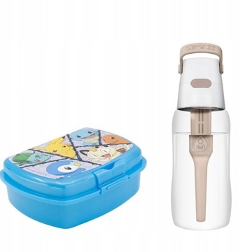 ZESTAW ŚNIADNIOWY LUNCHBOX POKEMON + Butelka Filtrująca Dafi SOLID 500ml