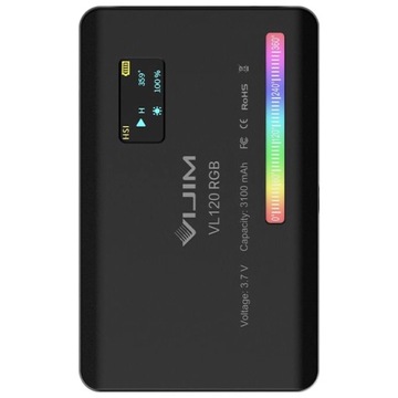 Ulanzi VL120 RGB CRI 95+ Светодиодная лампа 3100 мАч аккумулятор + рассеиватель