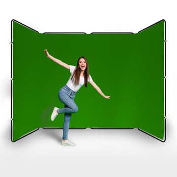 GREEN SCREEN Tkanina Tło + Rama GREEN SCREEN - ZIELONY