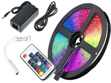 ZESTAW 5M 300 LED Pilot Radiowy Taśma RGB 60/M