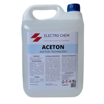 ACETON TECHNICZNY ROZPUSZCZALNIK ZMYWACZ 5L