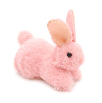 ПАСХАЛЬНЫЙ ЗАЙЧИК РОЗОВЫЙ С МЕХОМ РОЖДЕСТВЕНСКОЕ УКРАШЕНИЕ ФИГУРКА