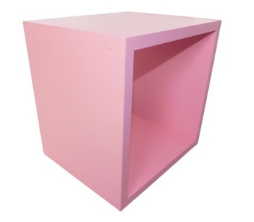 Kwadrat Półka ROŻOWA 30x30x25 Różowy kubik wisząca