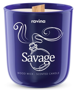 Świeca sojowa zapach perfum SAUVAGE drewniany knot