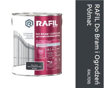RAFIL RADOWIL ДЛЯ ВОРОТ АНТРАЦИТОВЫЙ СЕРЫЙ ПОЛУМАТОВЫЙ 7016 3л