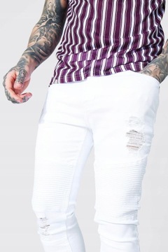 RURKI MĘSKIE PRZETARCIA 50 EC36121 *BOOHOO SPODNIE JEANSY