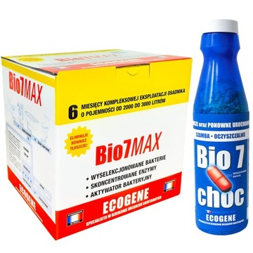 Bio7 Max Bakterie do oczyszczalni Tłuszcze Starter Bakterie do SZAMBA START