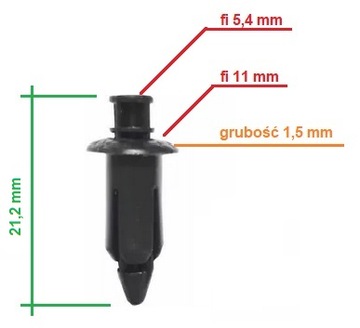 RVT-PR14 Tourmax kołek montażowy do owiewek 7x11x21,2
