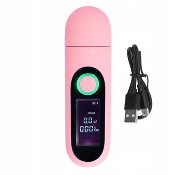 BEZUSTNIKOWY ALKOMAT PRECYZYJNY USB LCD RÓŻOWY