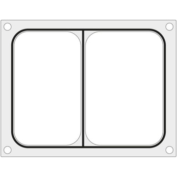 Форма для сварочного аппарата BOKAMA, двухсекционная, 227х178мм.