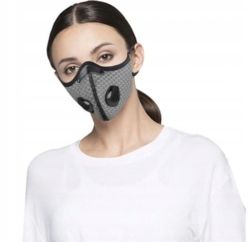 СПОРТИВНАЯ АНТИСМОГОВАЯ МАСКА С ФИЛЬТРОМ И КЛАПАНАМИ /W