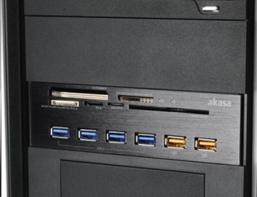 Внутреннее 5-портовое устройство считывания карт Akasa Interconnect EX, вкл. USB-концентратор 3.0