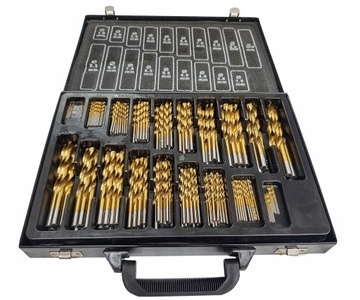 НАБОР ТИТАНОВЫХ СВЕРЛ ПО МЕТАЛЛУ, 170 ШТ.