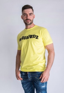 t-shirt męski żółty DSQUARED2 r.L ORYGINAŁ