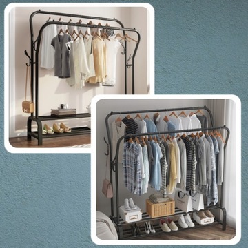 ДВОЙНАЯ ВЕШАЛКА ДЛЯ ОДЕЖДЫ, ПОДСТАВКА ДЛЯ ГАРДЕРОБА