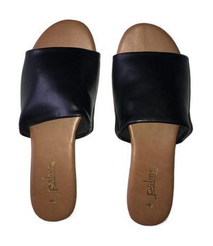 Czarne eleganckie klapki damskie Palms 26 cm 40