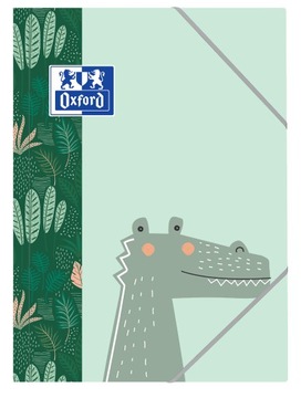 TECZKA Z GUMKĄ OXFORD KIDS A4 krokodyl