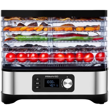 SUSZARKA SPOŻYWCZA DO GRZYBÓW OWOCÓW WARZYW 450W INOX MOCNA PRIMAVEO PL