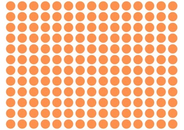 K013 | Naklejki do Planera KROPKI 7,5 mm POMARAŃCZOWE Wodoodporne Satynowe