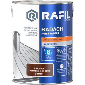 RAFIL Radach RAL3009 czerwony tlenkowy półmat 5 L