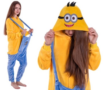PIŻAMA KIGURUMI Minionek Przebranie Kombinezon Kostium Strój L 165-174 cm